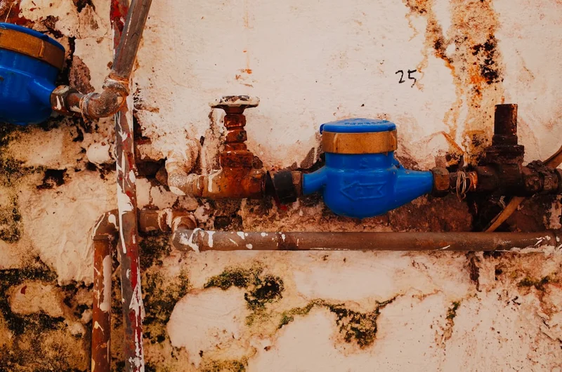 Attrezzatura idraulica professionale - bombola propano su tavolo di lavoro